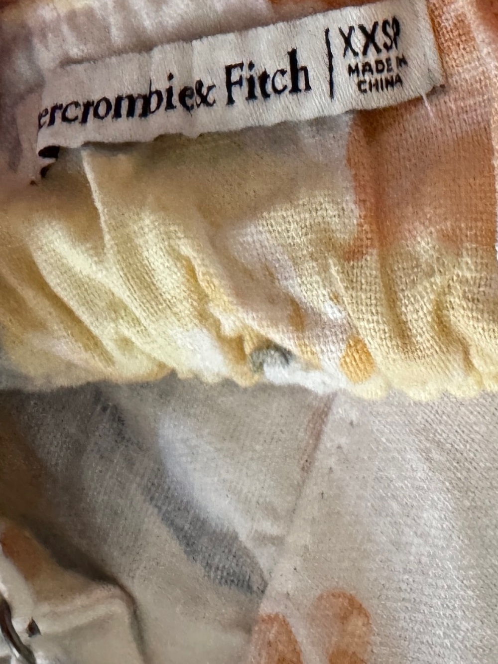 Abercrombie & Fitch Cream Linen Dress with Yellow and Blue Floral Accents - Picture 5 of 5